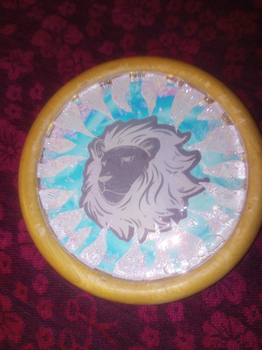 Iridescent Lion Coaster Art